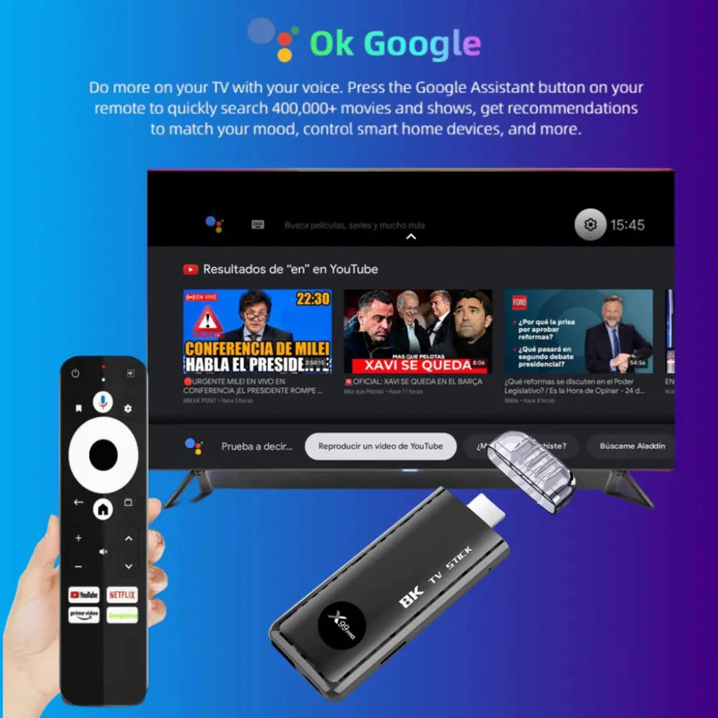 TV Stick X99 Pro 4K Android 11 WiFi 5G C