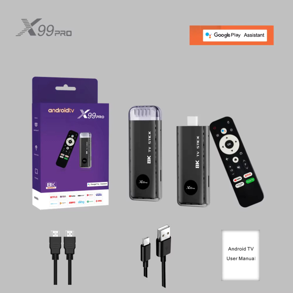 TV Stick X99 Pro 4K Android 11 WiFi 5G C