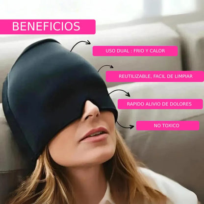 Gorro Mascara De Gel Frío Anti Migraña