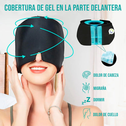 Gorro Mascara De Gel Frío Anti Migraña